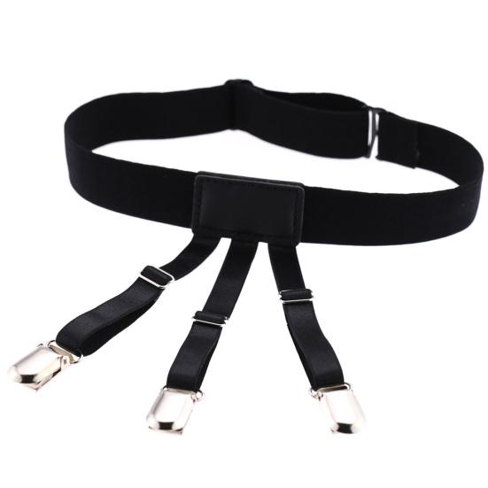 1 Paar Herren-Damen-elastische Hemd-Strumpfband-Uniform-Halterungen, rutschfeste Verriegelungsklemme