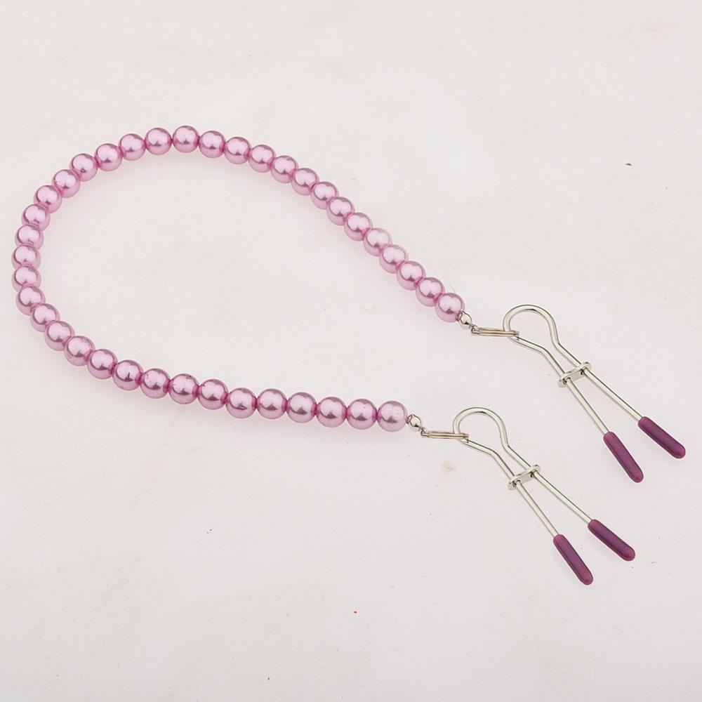 Adult Products New Pearl Chain Nipple Clamp. Sex Climax Yin Clip. Alternative Sex Toys Straight Hair
