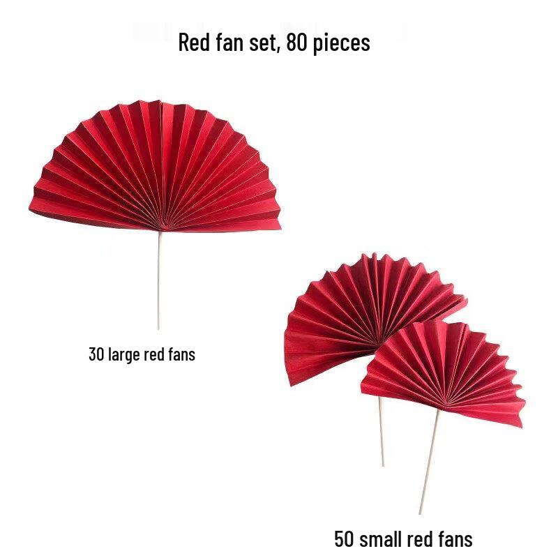 LIEI Plum Blossom Fan Cake Topper