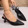 Women's Summer New Korean Fashion Baotou Overfoot High Heel Fashion Casual Roman Baotou Sandals