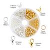 450pcs/Box Lobster Clasp Open Jump Rings End Crimps Beads Box Sets Jewelry Making Kits Handmade Bracelet Necklace Findings