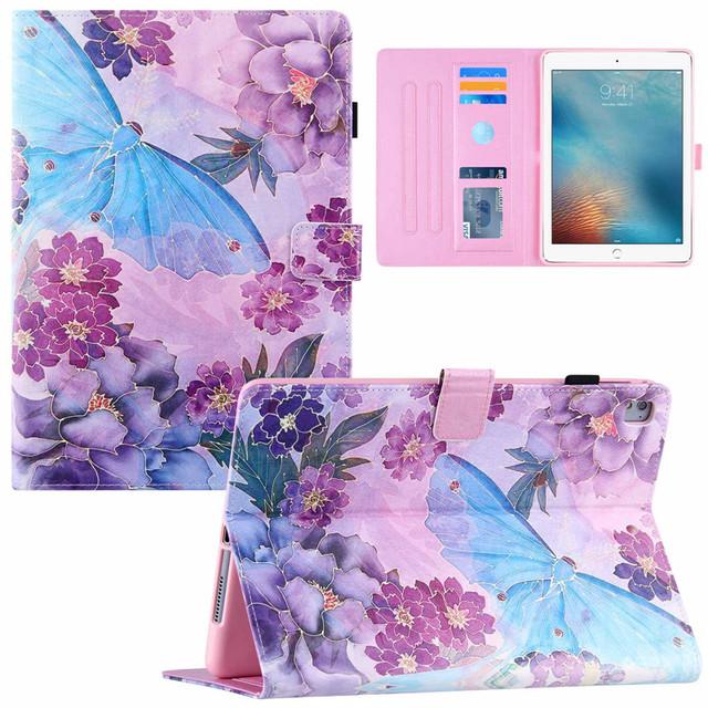 Tablet Case For IPad 9 7 2018 2017 5th 6th Generation Air 2 5 6 Case A1822 A1475 Cute Marble Flower Painted Soft Silicone For IPad 9.7 Case