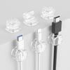 6Pcs Cable Organizers for Desk Invisible Cord Holder with Strong Suction Cup Automatic Locking & Release Cable Clip
