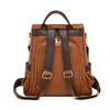 Multifunctional Shoulder Bag for Women Fashion Designer PU School Bags Large Capacity Travel Backpack New