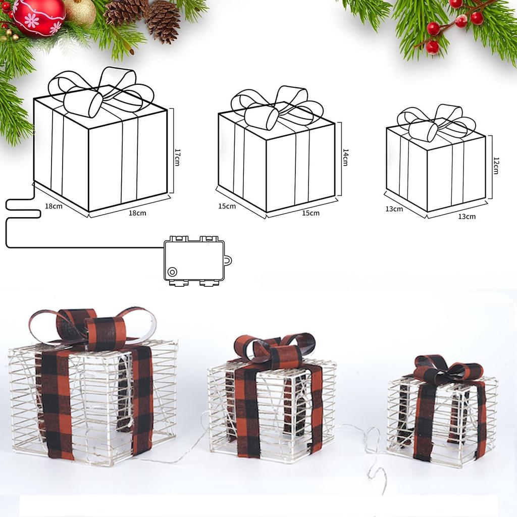 MORGEN SKY Christmas Decoration Gift Box Set of LED String Lights for Indoor and Outdoor Mini Bulb Fairy Box Christmas Decorative Timer SXL05 3, Use,