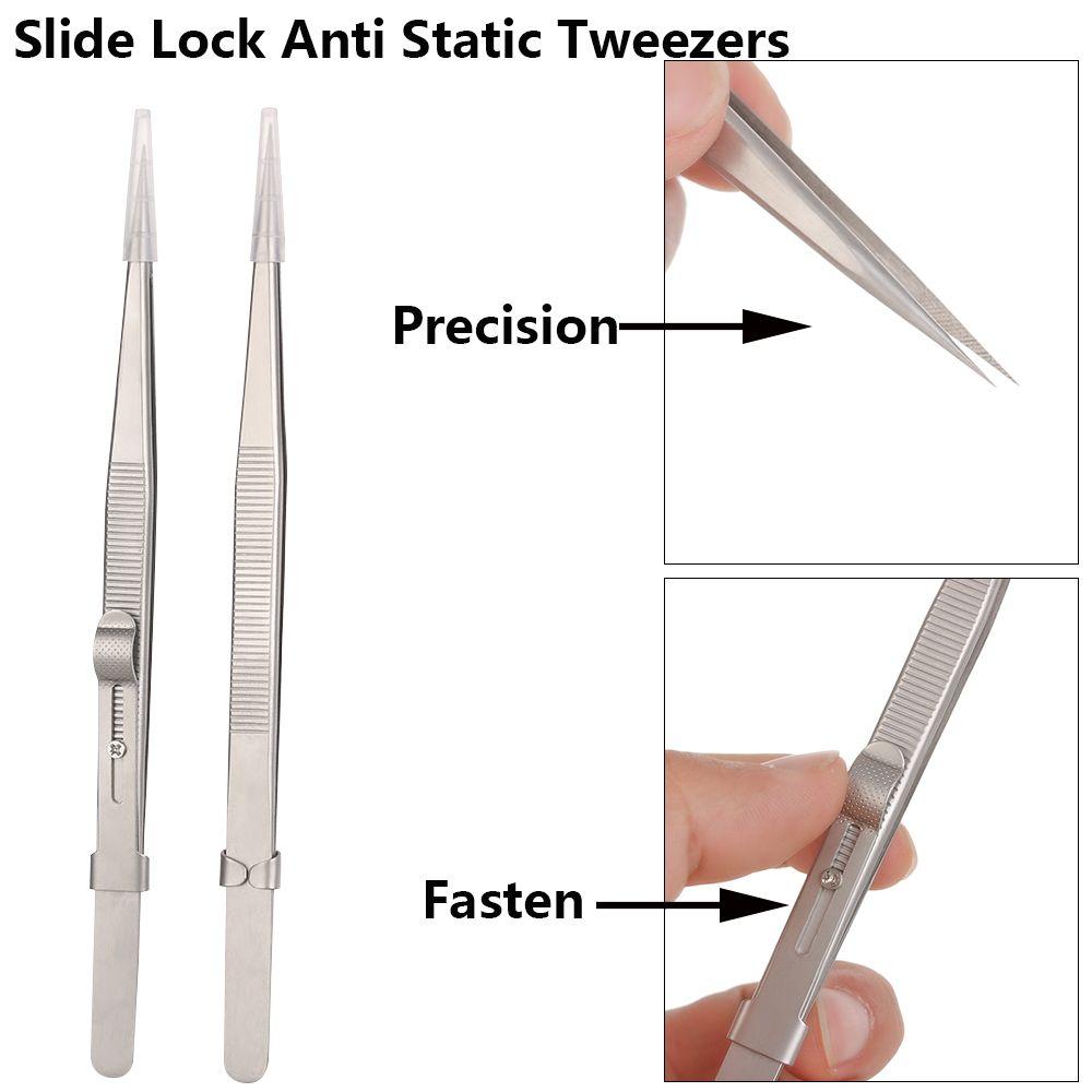 

Useful Fit Electronic Components Industrial Tweezers Repair Tool Slide Lock Tweezer For Jewelry