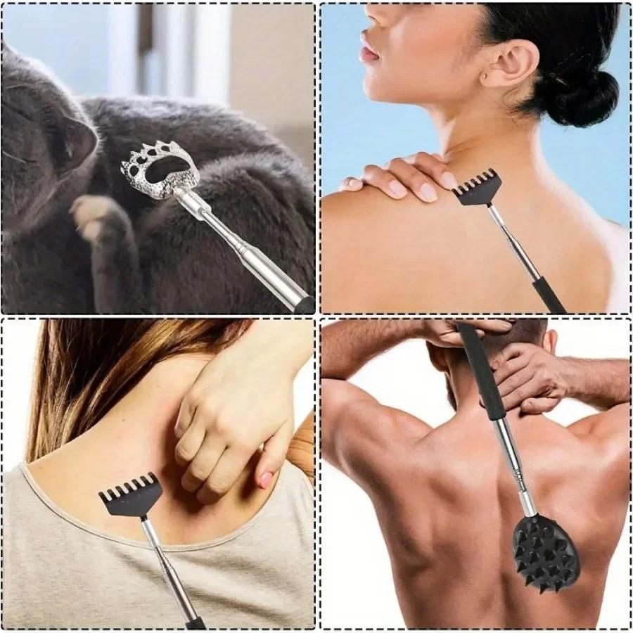 1 Stück verstellbarer Kaktus Rücken Kratzer Massagegerät für Männer und Frauen - Langlebiger PVC Juckkratzer