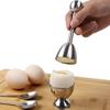 Egg Cutter 304 Stainless Steel Egg Shell Opener Creative Egg Opener Set Convenient Kitchen Tool Portable Home Egg Shell Opener