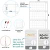 Reusable Whiteboard Calendar 2 Markers Dual Sided Foldable Design 3 Month Planner for Office Home School Erasable Surface Weekly