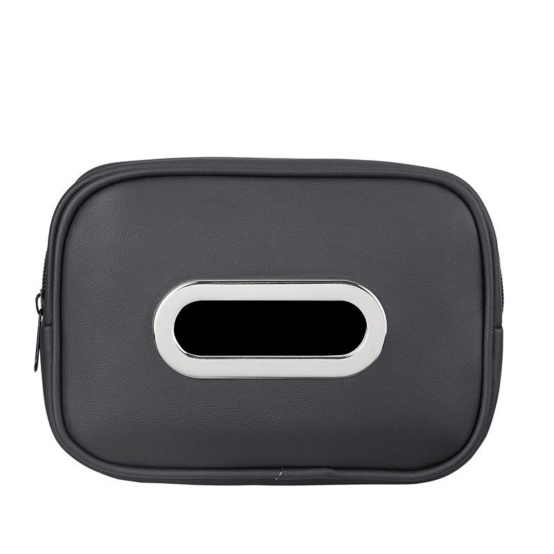 Leather Strap-Type Hanging Car Tissue Case Napkin Holder Multifunctional Armrest Seat Back Paper Organizer for Home Hotels Use