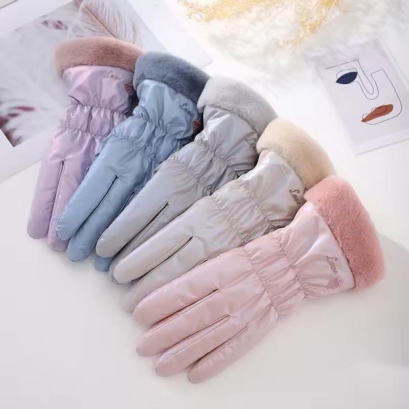 Outdoor Custom Ladies Sports Fashion Colorful Snowing Cycling Winter Warm Gloves