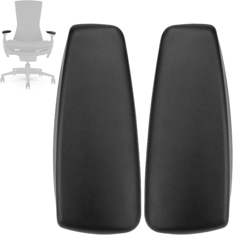 1-Pair Arm Pads Replacement for Herman Miller Embody Office Chair Adjustable Arm Rest Caps Fit Ergonomic Desk Chair Accessories чёрный