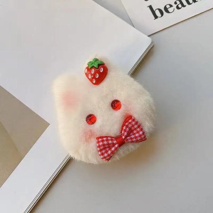 Sugar Gourd Rabbit Hairy Hair Band Hairpin Ins Female Soft Cute Cute Blush Rabbit Hair Rope Student Ponytail Hair Accessories