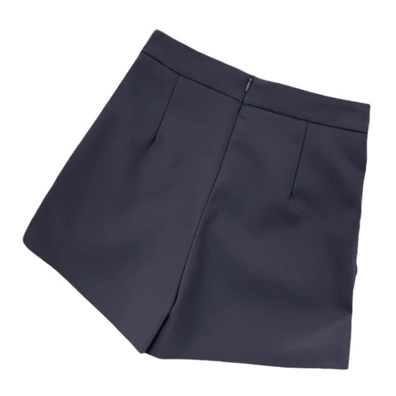 2024 Spring/Summer Women's Stylish High-Waist Skort: Versatile A-Line, Wide-Leg Design with Front Skirt and Back Shorts