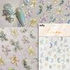 Embossed Flower Pink Butterfly Lucky Peach Blossom Chic Spring Petal 5D Soft Relief Adhesive Nail Art Stickers Manicure Decals