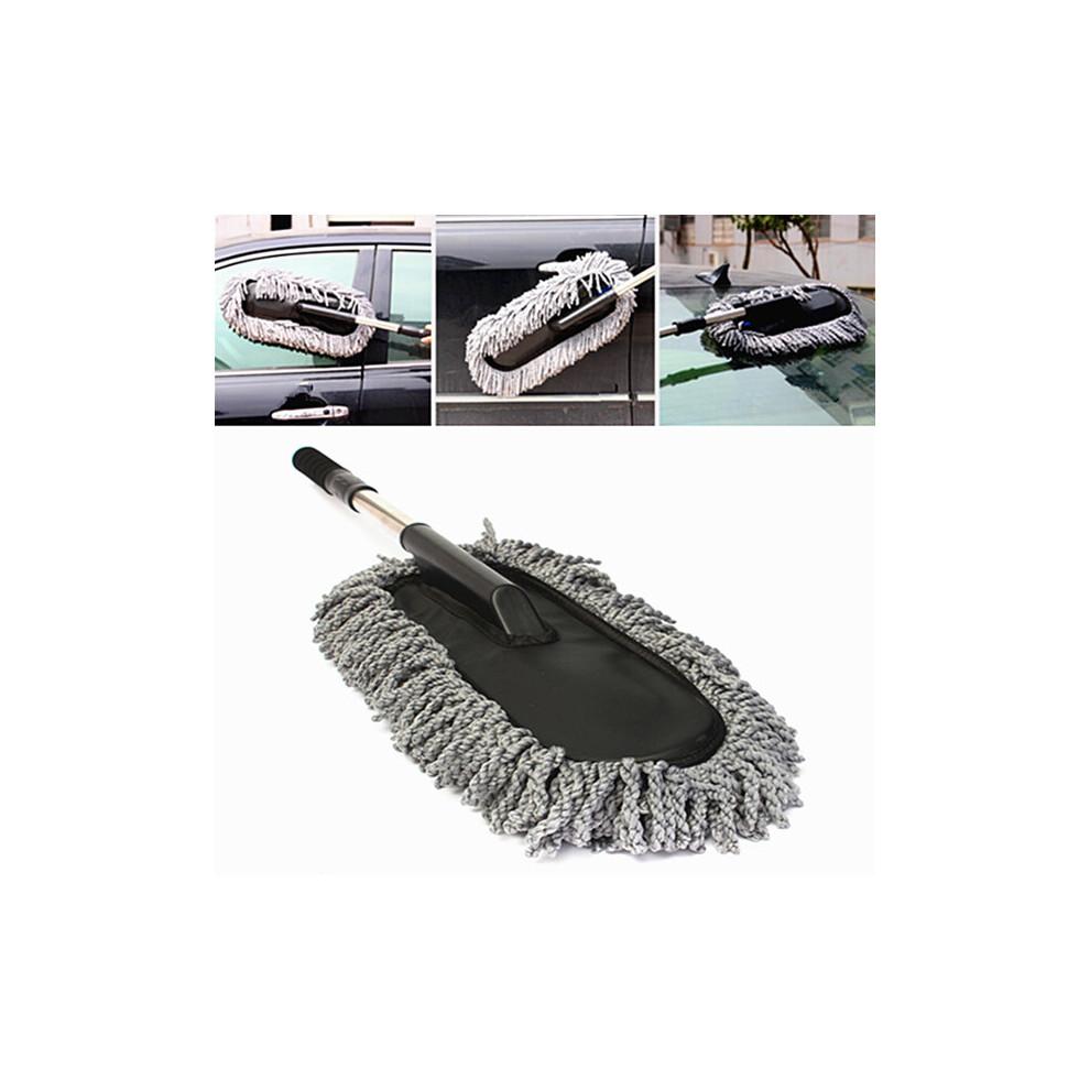 Car Wash Cleaning Brush Duster Dust Wax Mop Microfiber Telescoping Dusting Tool