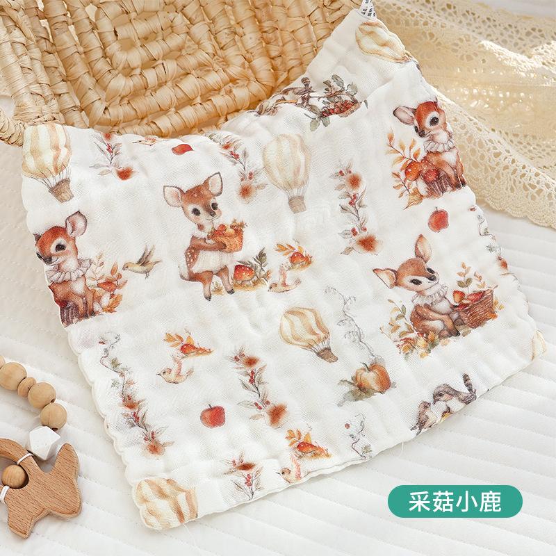 Class A Cotton Yarn Six-layer Newborn Children s Super Soft Burp Small Square Towel Baby Gauze Face Towel