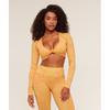 Adapt Animal X Whitney Long Sleeve Crop Top Sorbet Yellow    Dayglow Peach b5c9X Ybzs