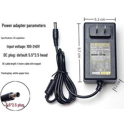 12V Power Adapter (4A/3A/2A) 48W, US Plug for Router, LCD Monitor, Surveillance Systems
