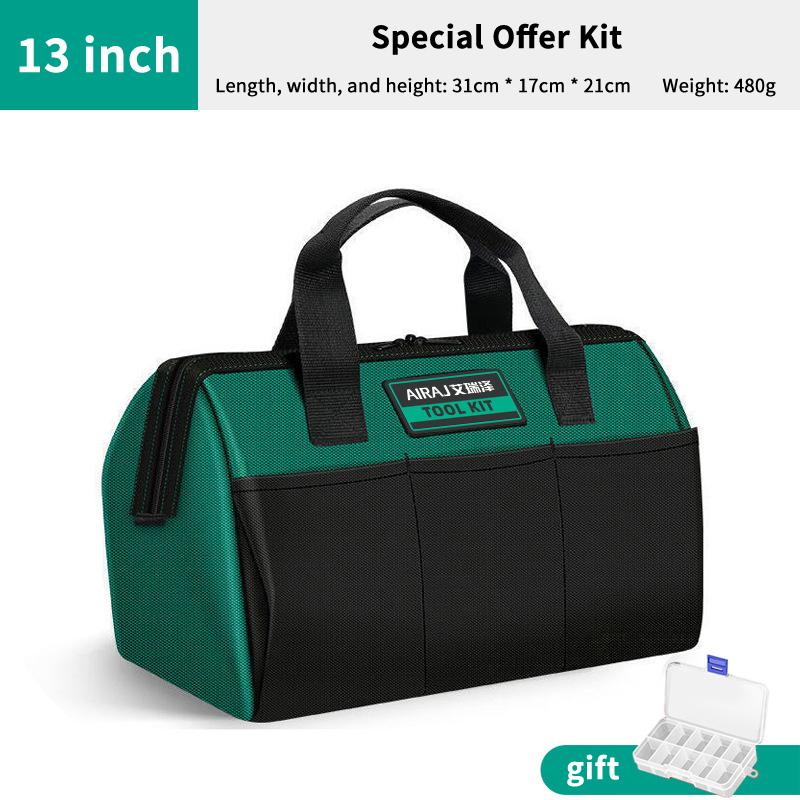 

1 Set Electrician Woodworking Portable Tool Bag Multifunctional Storage Electrician Wear Resistant Thickened Canvas Tool Bag