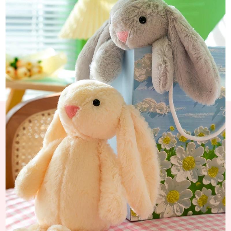 New Cute Long Ear Bunny Plush Toy Easter Rabbit Stuffed Doll 28cm Surprise Home Decor Holiday Gift Girl Sleep Companion Doll