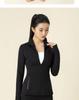 Women's Slim Fit Stand Collar Zipper Cardigan Jacket for Autumn Yoga