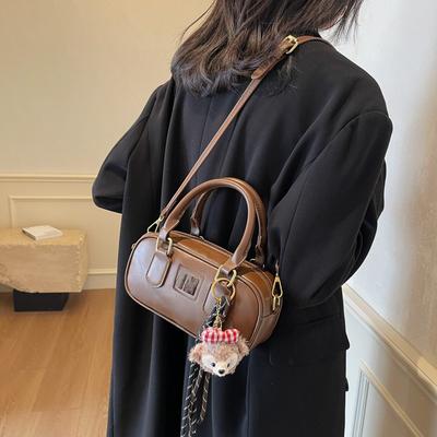 Handbag, Bowling Bag, Women's Fashionable Retro Small Square Bag, Simple Single-shoulder Crossbody Bag