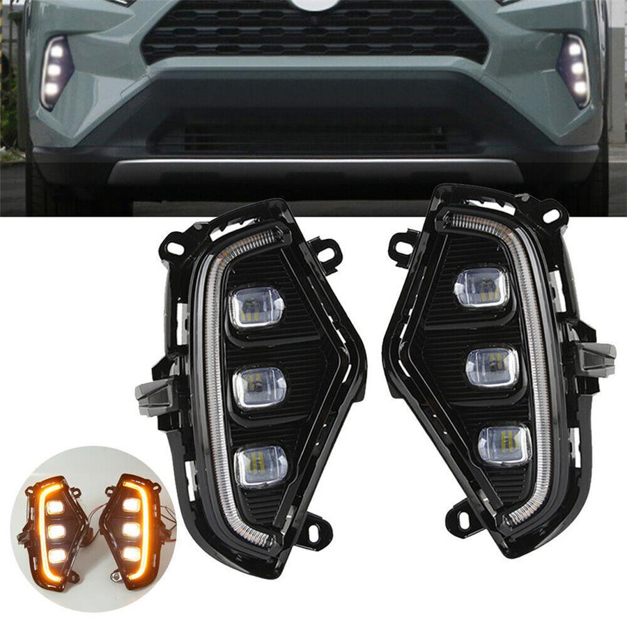 Комплект светодиодных указателей поворота, ДХО, противотуманных фар для Toyota Rav4 2019-2022