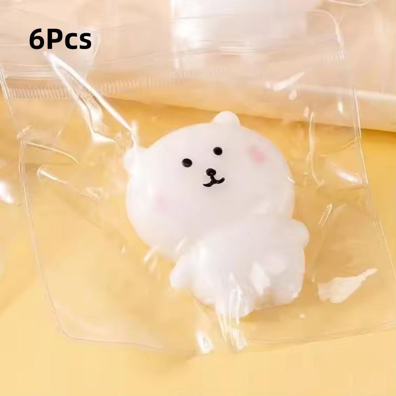 6pcs Self deprecating Bear Pinch Fun Bear Pinch Cute Expression Stress Relieving Toy Little Nose Ga Cute Prize