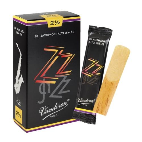 Vandoren ZZ Alto Saxophone Reeds, Hardness: 2-1/2 (Pack of 10)