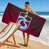 Trabzonspor Print Strandtuch, Großes Weiches Schnelltrocknendes Handtuch für Strand Camping Schwimmen