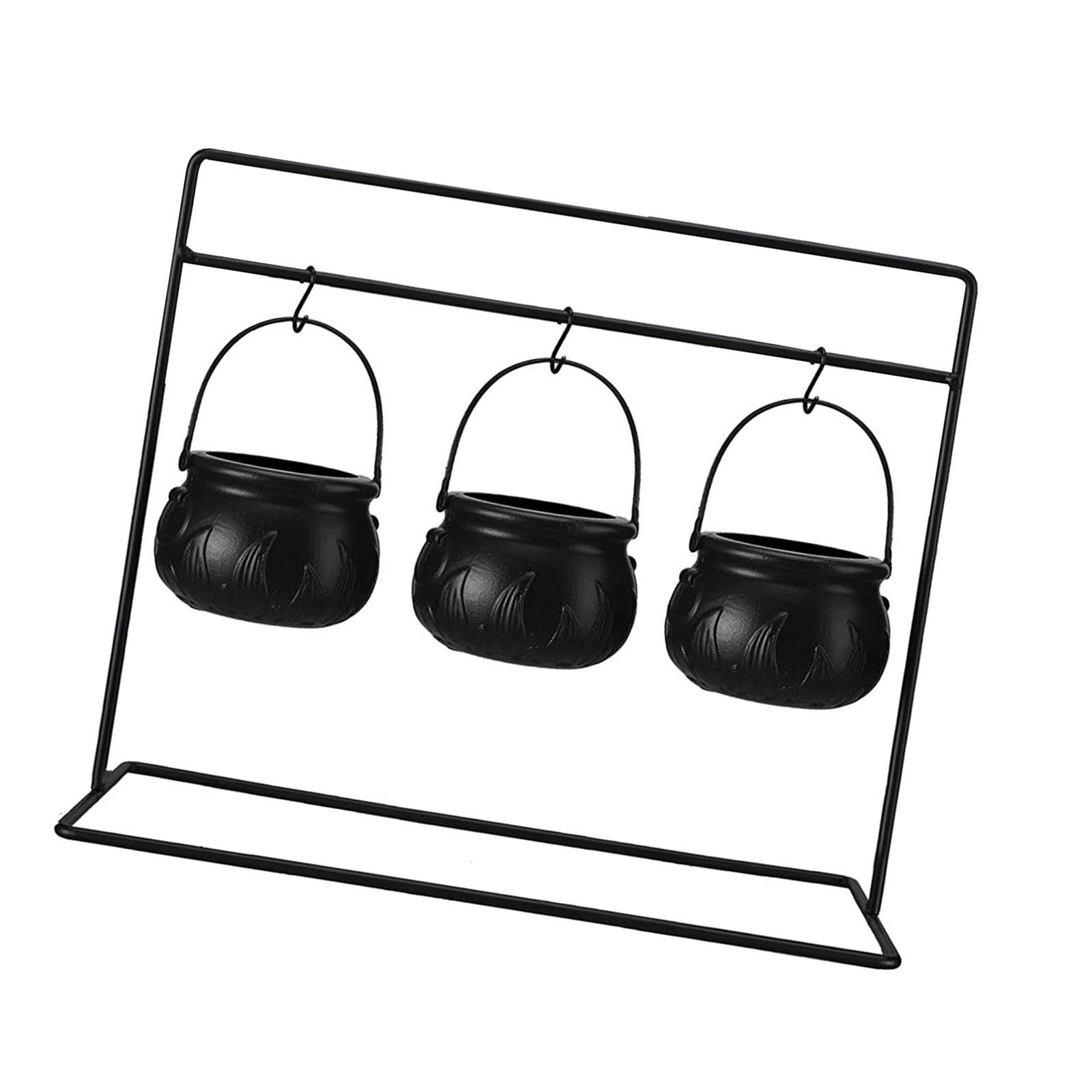 

Pack Of 3/6/9 Halloween Witch Cauldron Candy Bowls With Metal Stands For Indoor Outdoor Party Tabletop Decorations 3PCS