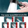 Five-Speed Frosted Black Shower Head & Booster Hose Set
