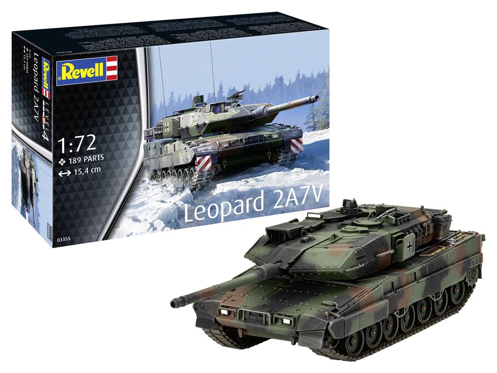Revell 1/72 German Leopard II A7V Plastic Model Kit 03355 (Tank)