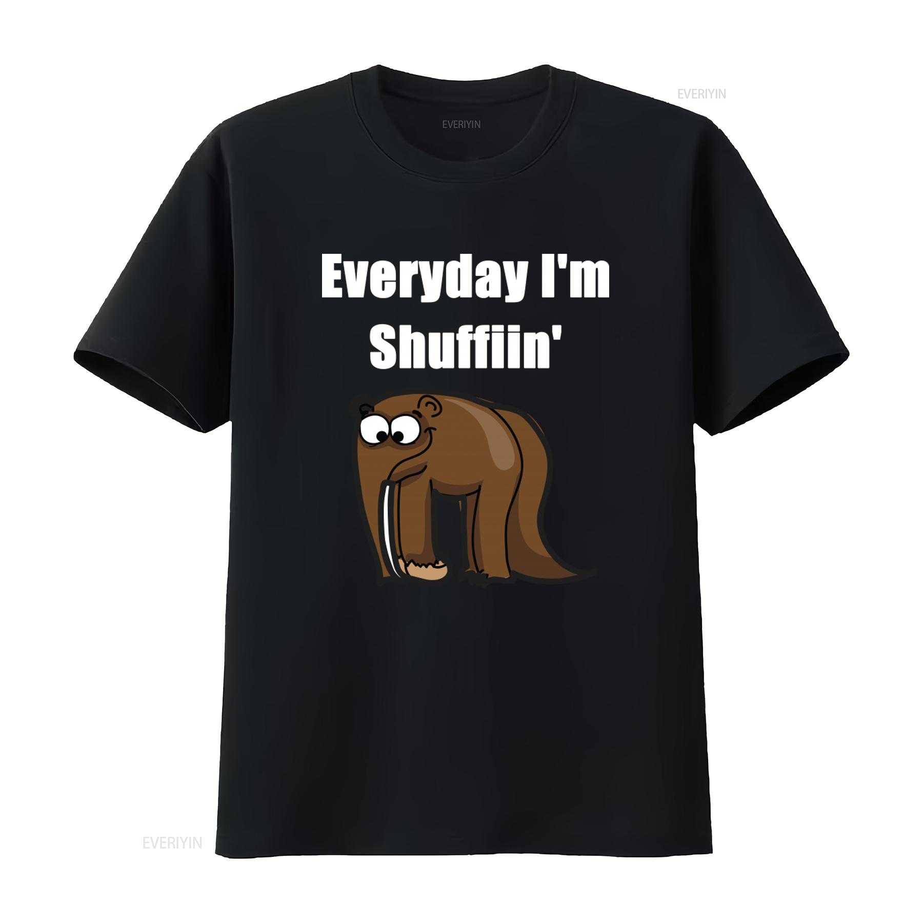 

Everyday IM Shufflin Classic T Shirt Funny Cartoon Lover vintage Washed Versatile Stretched Slightly streetwear Casual 4XL