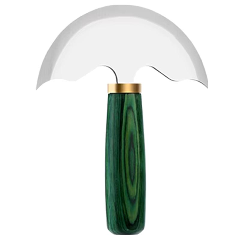 

Professional Leather Half Round Blade DIY Leather Craft Handcraft Wood Handle Cutting Skiving Cutting Tool Cutter зелений