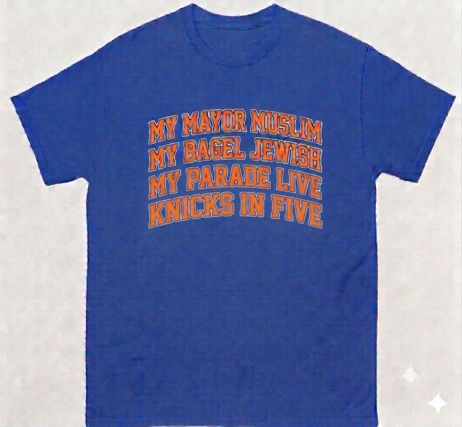 My mayor Muslim My bagel Jewish My parade live Team in five Shirt L