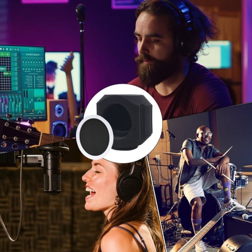 Microphone Sound Isolation Shield | Microphone Filter Reflection Reduction Shield, Microphone Soundproof Cover, Portable Noise Reduction Microphone Is