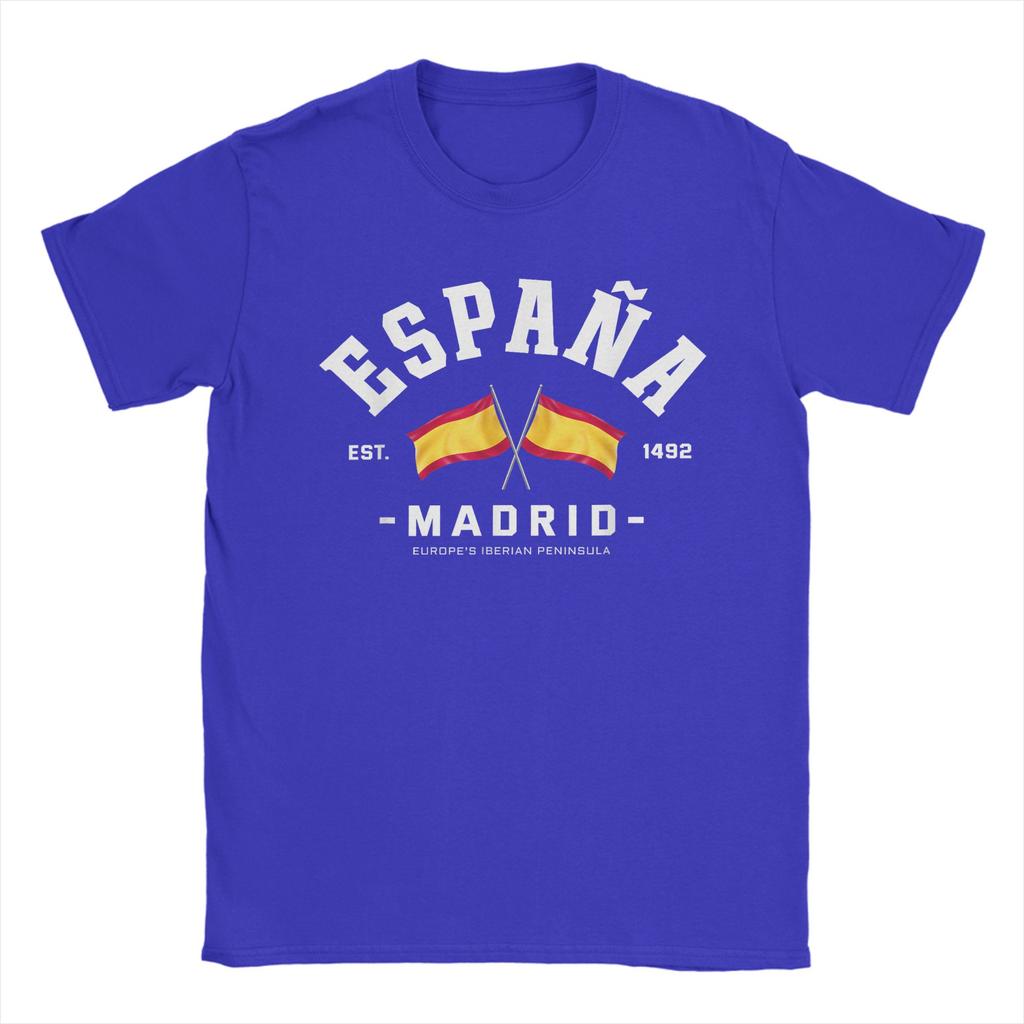 Spain Heart TShirt Beach Pure Cotton TShirts For Adult Hippie Loose Tshirt ShortSleeve Awesome Top Tees