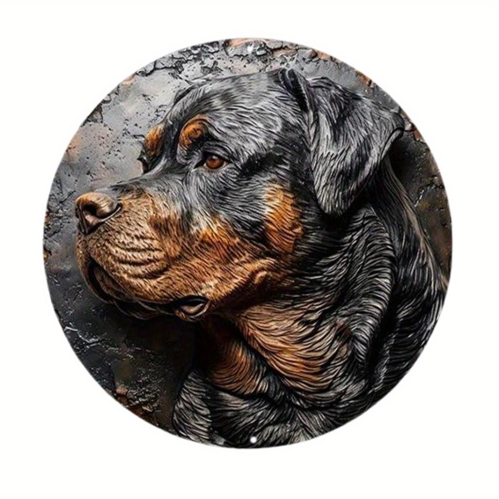 1pc 2d Flat Wood Round Wooden Sign - 20cm Art Painting Wreath Decorative Plates Entrance Decor Gift Mask Theme for Bar Cafe Club Home Room Wall Decor