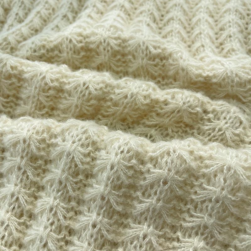 Wollstrickschal - Herbst/Winter Koreanischer Stil, Einfarbig, Vielseitiges Rot, Hochwertiger Nackenwärmer für Damen