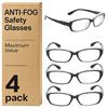 4 Pack Safety Glasses for Men, Safety Goggles with Scratch Impact Resistant Meets ANSI Z87.1 Standard HM8