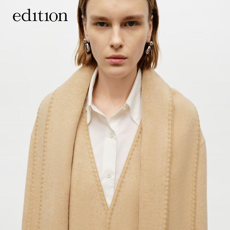 Edition Cloud Wool Scarf Collar Double-Faced Coat