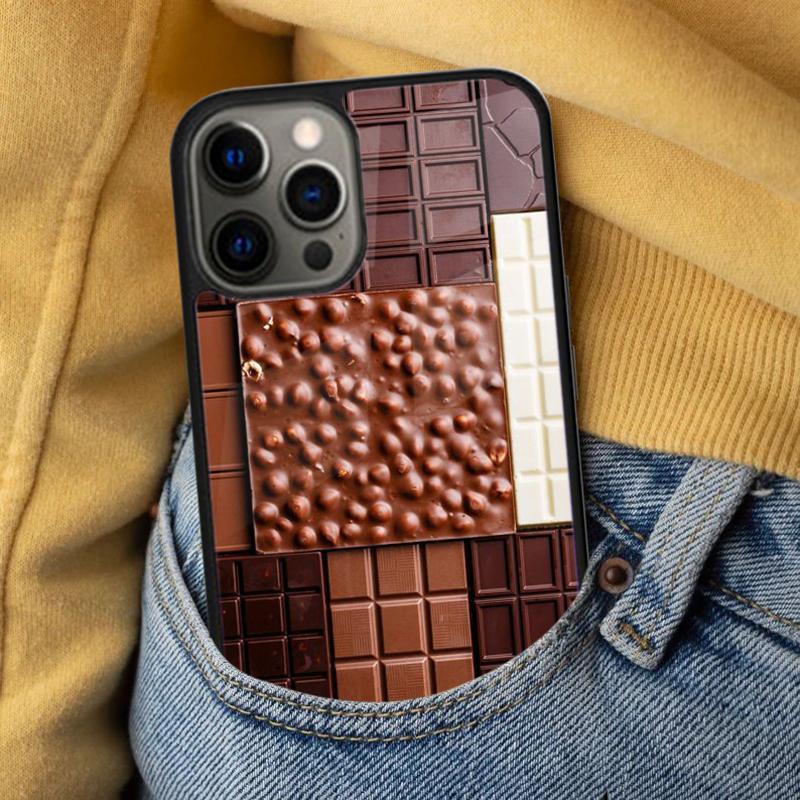 Choclate Candy Pattern Soft Phone Case for iPhone 17 Air 16e Pro max 15 Pro 13 14 Plus 11 12 MagSafe Magnetic Coque