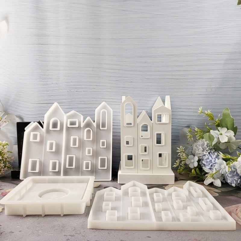 Creative Keyring Castes Molds Sturdy Silicone House Shpe Stylish Molds for Customes Name Craft Supplies Daily Use