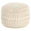 Day and Night - Day and Night Handmade Cotton Macrame Pouf 45x30 Cm