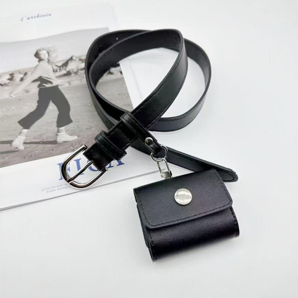 PU Leather Waist Bag Flap Women Belt Bag Simple Coin Purse  Girl