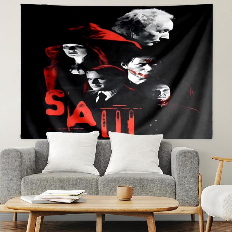 Saw Movie Wall Hanging Tapestry Wall Cloth Tapestries Decor Wall Bedroom Decoration