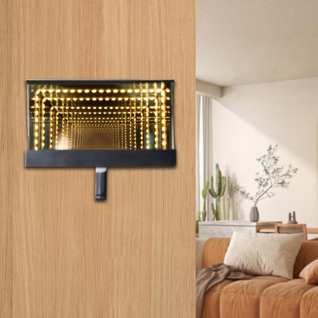 Key Holder for Wall 3D Light Illusion Mirror Storage Organizer Car Keys Display for Garage Entryway Home Workshop Parking Space