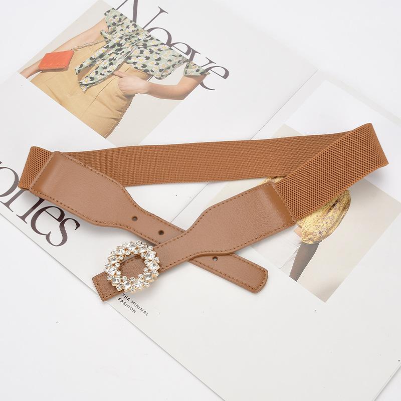 Versatile Rhinestone Waist Belt, Loose and Tight, Women's Elastic, Wide and Narrow Waistband, Women's Dress, Slim Waistband, Skirt Belt